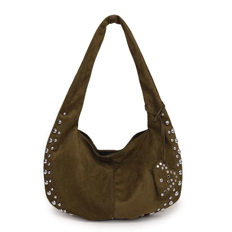 plush underarm tote handbag, view 7 - MRSLM
