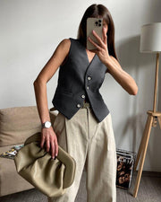 women's summer vest and trousers suit set, view 4 - MRSLM