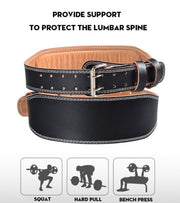 leather weightlifting belt, view 5 - MRSLM