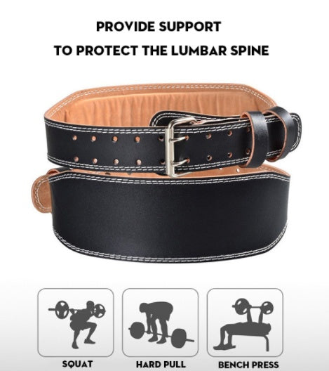 leather weightlifting belt, view 5 - MRSLM