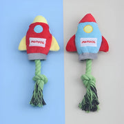 rocket plush dog chew toy, view 4 - MRSLM