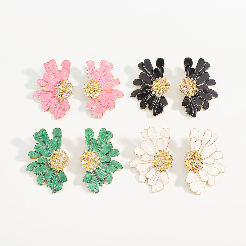 flower petal stud earrings, view 13 - MRSLM