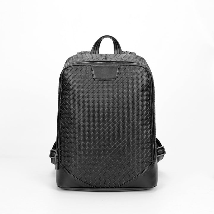 Men's Woven Business Casual Backpack Travel Large Capacity