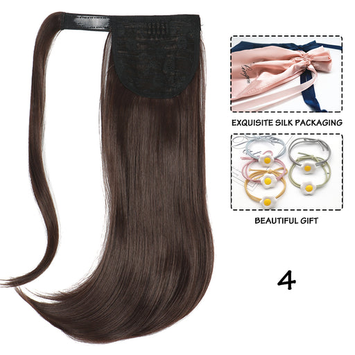 synthetic straight wraparound ponytail, view 3 - MRSLM