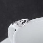 925 silver rabbit tail open ring, view 2 - MRSLM