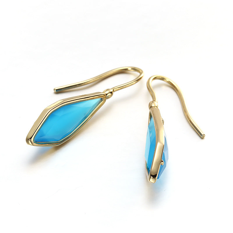 blue chalcedony statement earrings, view 5 - MRSLM
