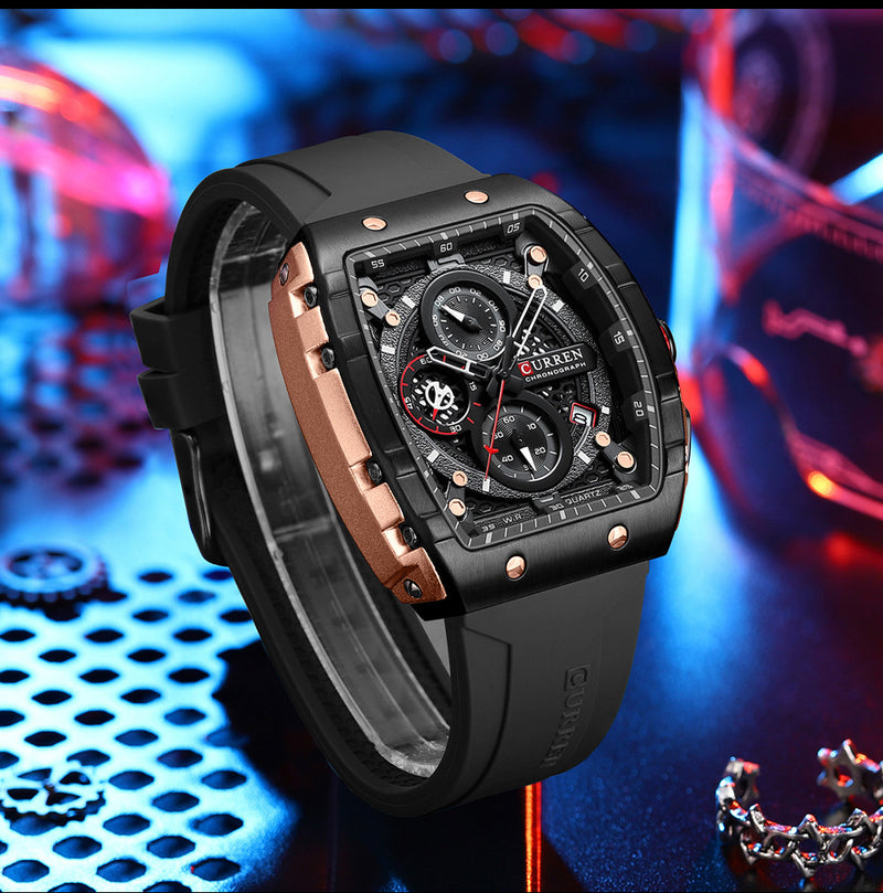 men's six-hand quartz sports watch, view 8 - MRSLM