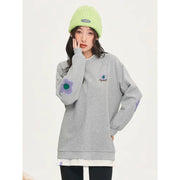 loose fit fake two-piece sweatshirt, view 3 - MRSLM