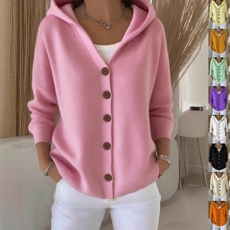 women's hooded button cardigan - MRSLM