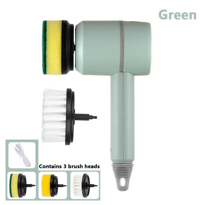 USB Rechargeable Electric Rotary Cleaning Brush for Home