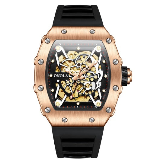 men's automatic silicone sports watch, view 8 - MRSLM