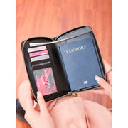 retro business PU leather passport wallet, view 14 - MRSLM