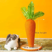 carrot sisal cat scratching post, view 2 - MRSLM