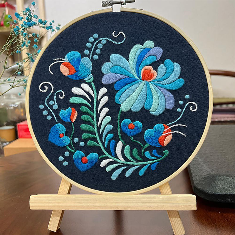 DIY floral embroidery kit, view 4 - MRSLM