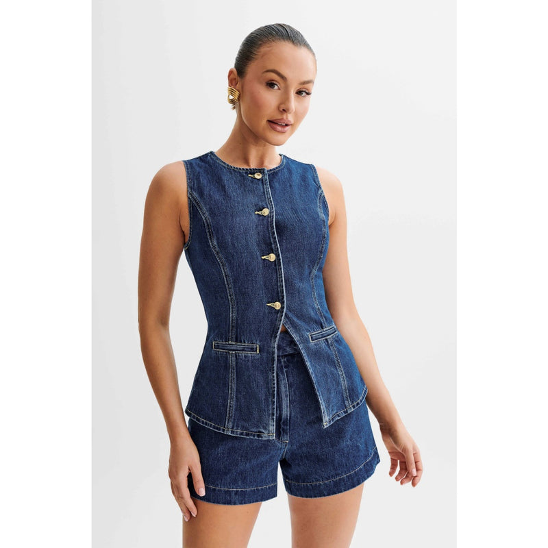 Denim 2-piece summer set, view 3 - MRSLM