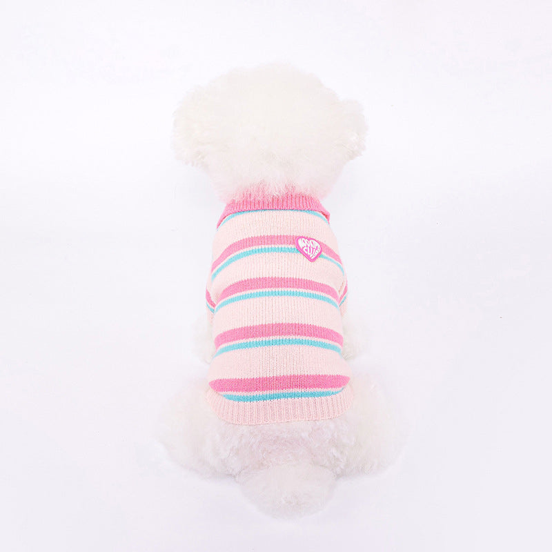 cozy knitted dog sweater, view 4 - MRSLM
