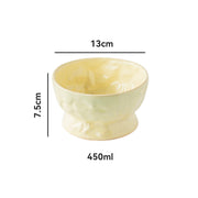 ceramic cat food and water bowl, view 3 - MRSLM