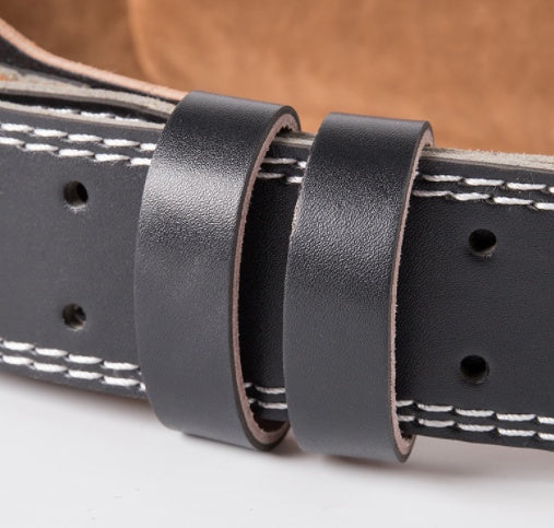 leather weightlifting belt, view 4 - MRSLM