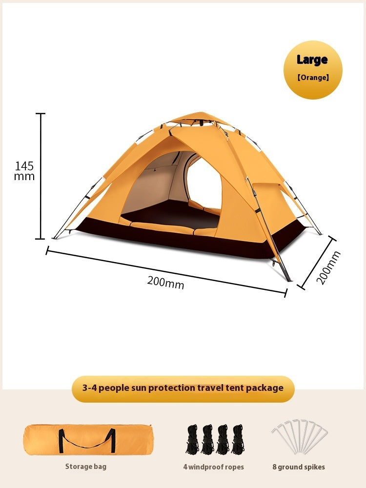 double-layer camping tent for 3-4 people, view 6 - MRSLM