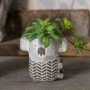 retro koala cement vase, view 4 - MRSLM