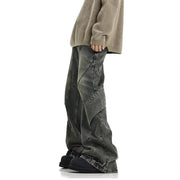Men's loose straight-leg denim pants, view 5 - MRSLM