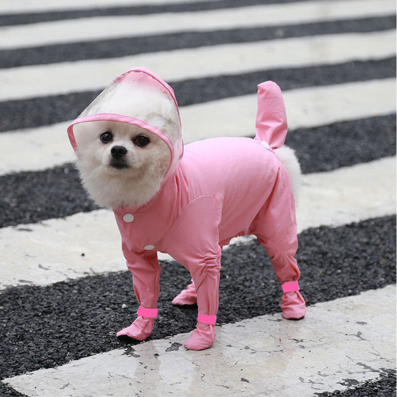 waterproof dog raincoat, view 4 - MRSLM