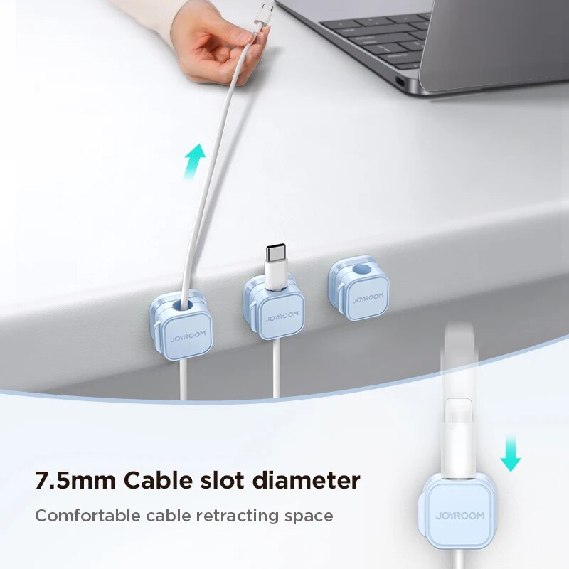 6-pack magnetic cable clips organizer, view 10 - MRSLM