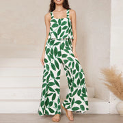 paisley wide leg jumpsuit set, view 30 - MRSLM
