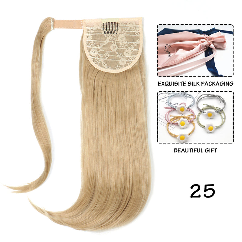 synthetic straight wraparound ponytail, view 4 - MRSLM