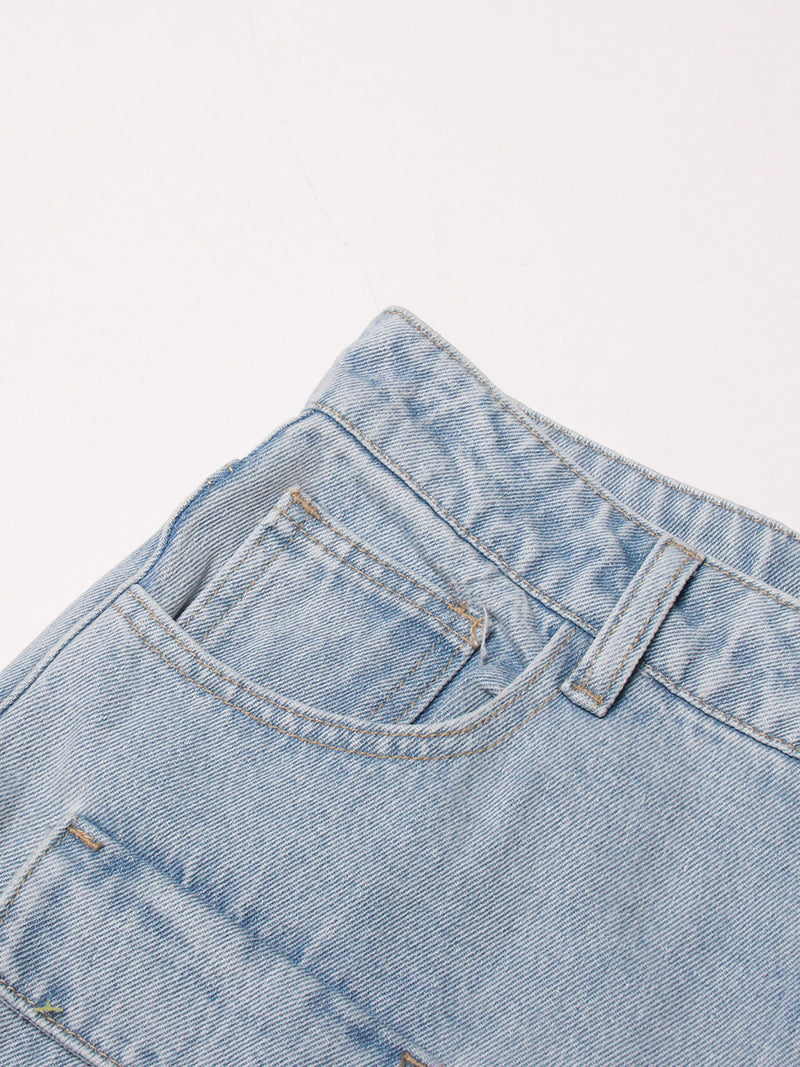 Vintage washed high waist tooling jeans, view 4 - MRSLM