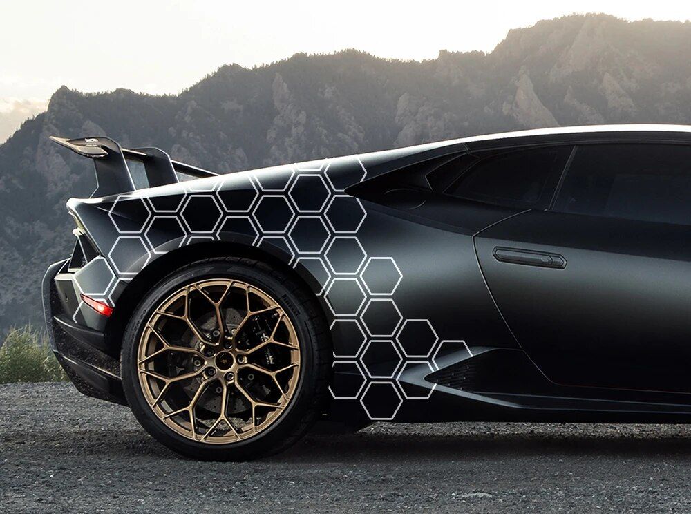 Universal Honeycomb Car Graphics Vinyl Decal Set