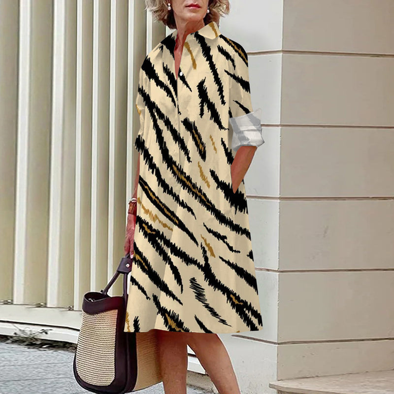 stripe 3D printed loose dress, view 10 - MRSLM
