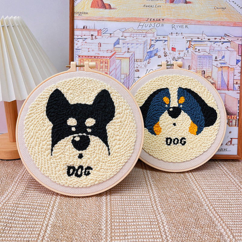 punch needle embroidery kit dog pattern, view 16 - MRSLM