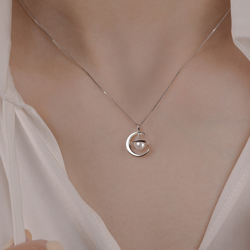 colorful silver clavicle necklace - MRSLM