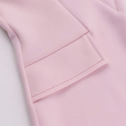 off-shoulder backless mini dress, view 8 - MRSLM