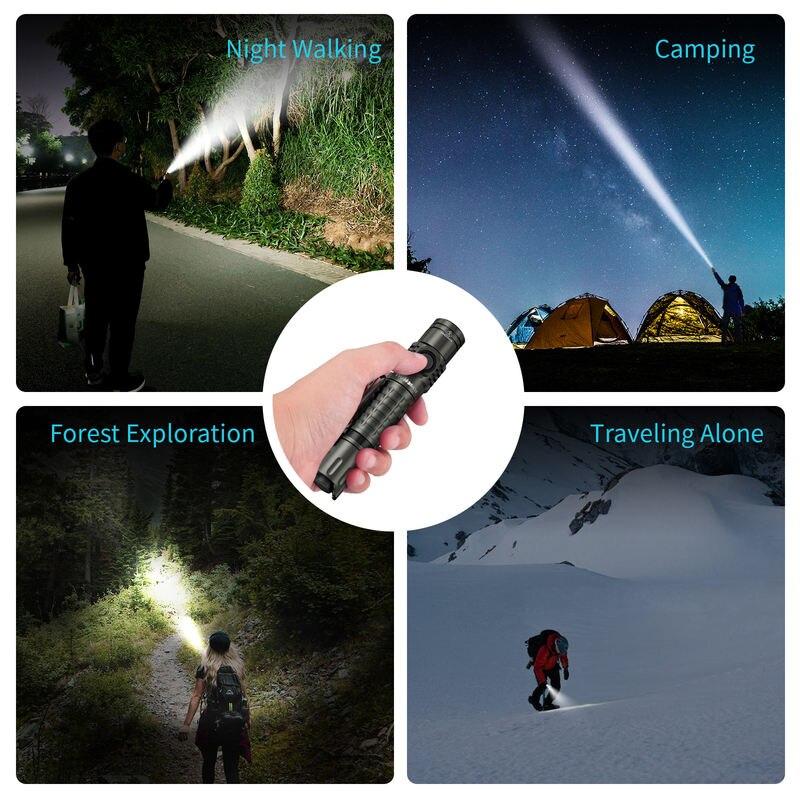 rechargeable LED flashlight, view 5 - MRSLM