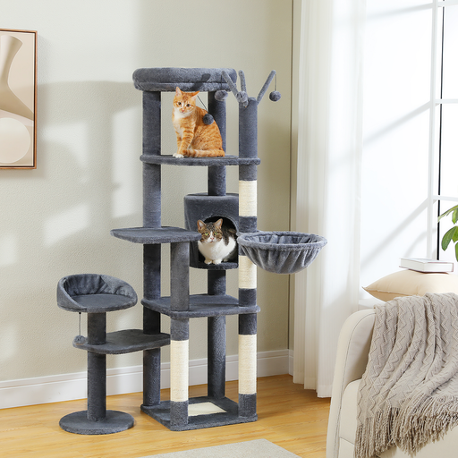 large cactus cat tree tower, view 4 - MRSLM