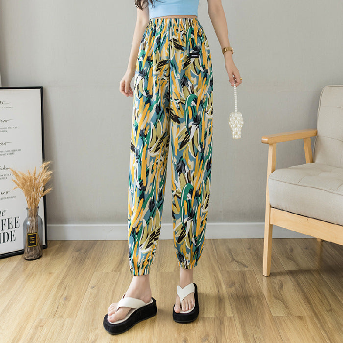 Lightweight Thin Lantern Cropped Pants