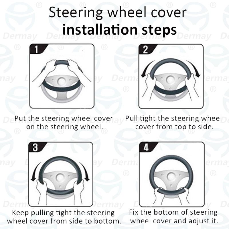 microfiber leather steering wheel cover for Suzuki Swift, view 11 - MRSLM