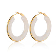 Acrylic gradient hoop earrings for women, view 3 - MRSLM