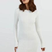elegant pleated knit dress, view 27 - MRSLM