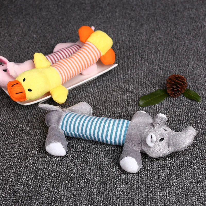 Squeaky plush dog toy, view 6 - MRSLM