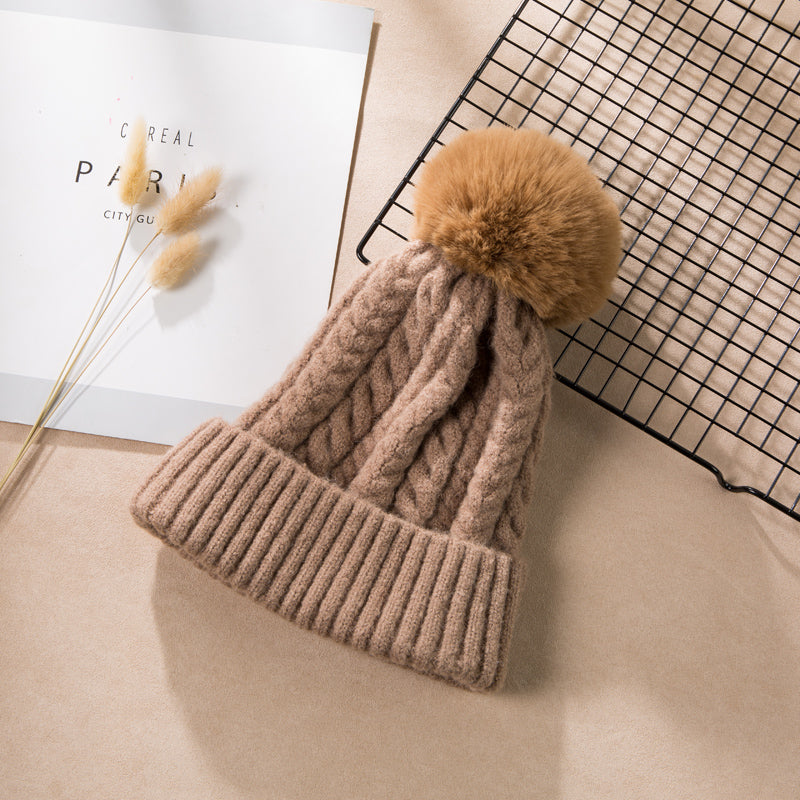 women's winter knitted hat, view 3 - MRSLM