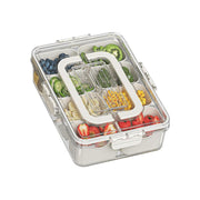 divided serving tray with lid and handle, view 2 - MRSLM