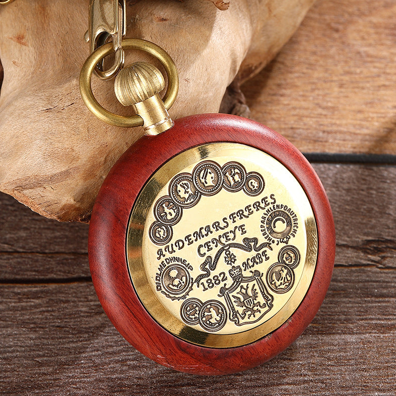 retro mechanical pocket watch, view 8 - MRSLM
