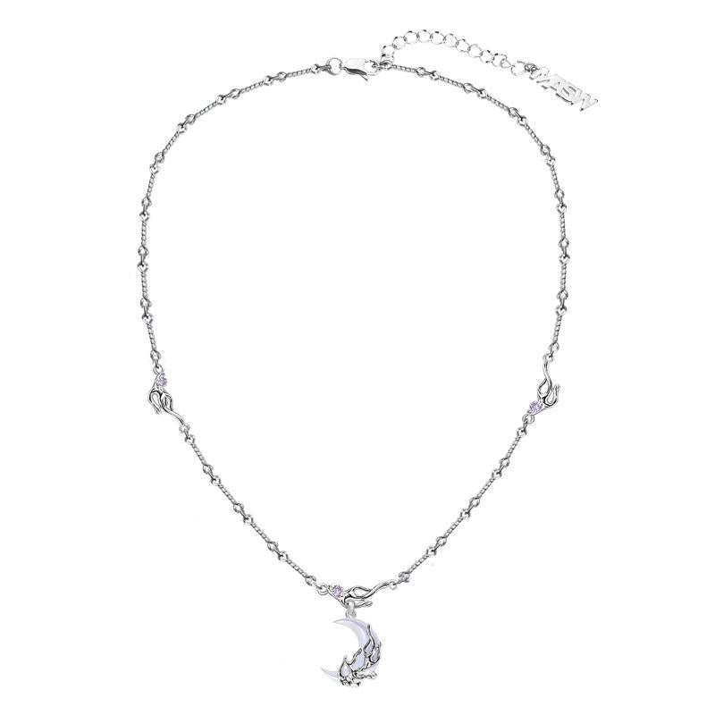 moon and stars pendant necklace, view 5 - MRSLM