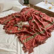 geometric pattern throw blanket, view 4 - MRSLM
