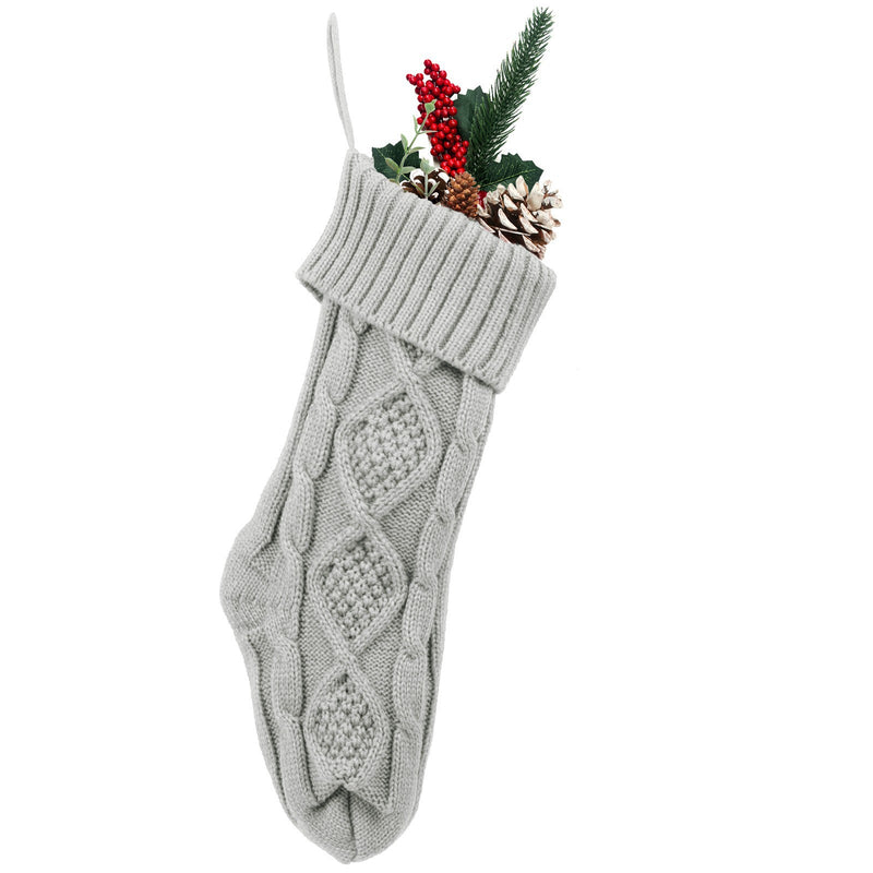 Cable knit Christmas stocking, view 11 - MRSLM