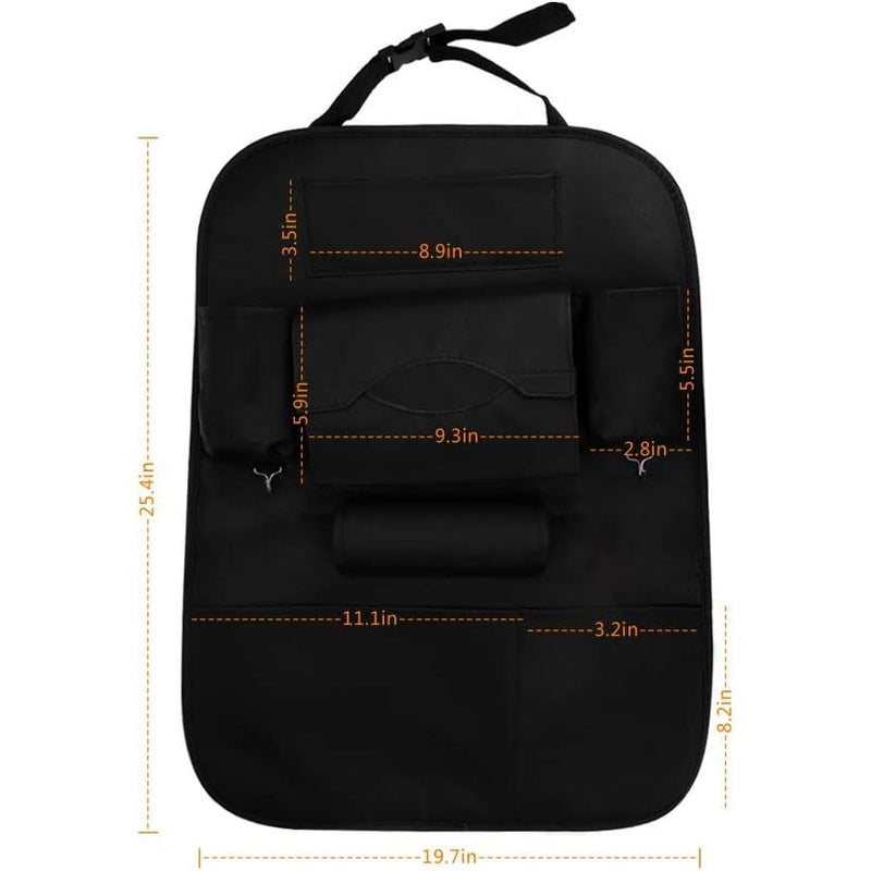 PU leather car back seat organizer, view 14 - MRSLM
