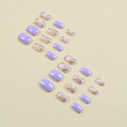 short purple fake nails, view 5 - MRSLM